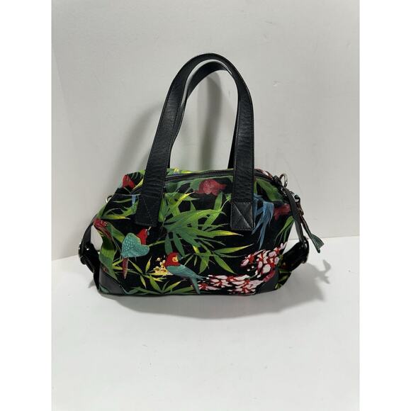 Tosca Blu Bag Purse Satchel Rainforest Y2K Handbag Canvas Parrot Keychain - Picture 3 of 13